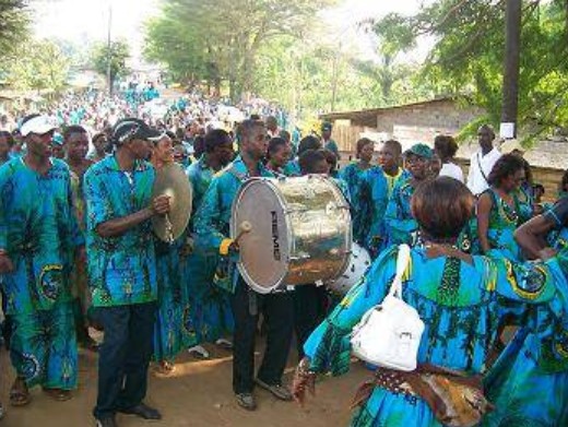Ceremony by the Sanaga river
